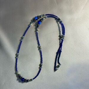 Unique Blue Beaded Necklace
